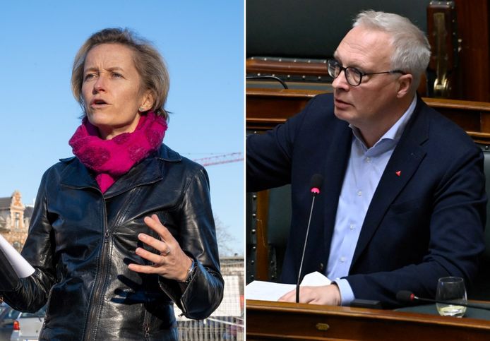 Annick De Ridder (N-VA) en Peter Mertens (PVDA).