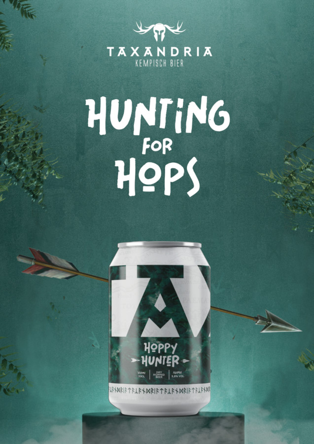 Taxandria lanceert met de TAX Hoppy Hunter een vijfde bier. Op blik deze keer.