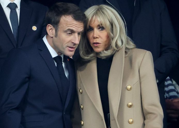 De Franse president Emmanuel Macron en zijn vrouw Brigitte Macron.