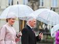 Koningin Mathilde en koning Filip bij de start van het staatsbezoek van de groothertog en groothertogin van Luxemburg.
Didier Lebrun / Photonews