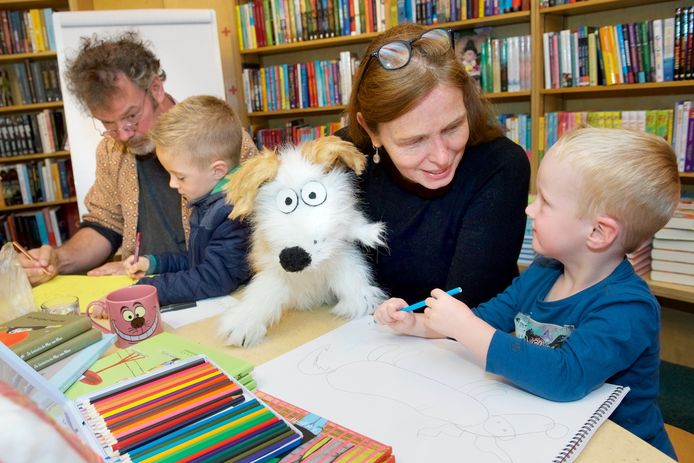 Yvonne Jagtenberg tijdens een eerdere editie van de Kinderboekenweek.