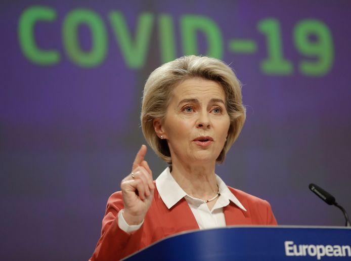 Europees Commissievoorzitter Ursula von der Leyen .