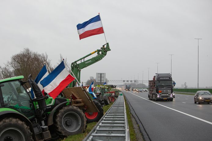 Vandaag stonden de boeren langs de A1.