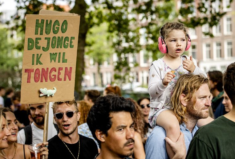 Deelnemers aan de protestmars Unmute Us. Beeld ANP