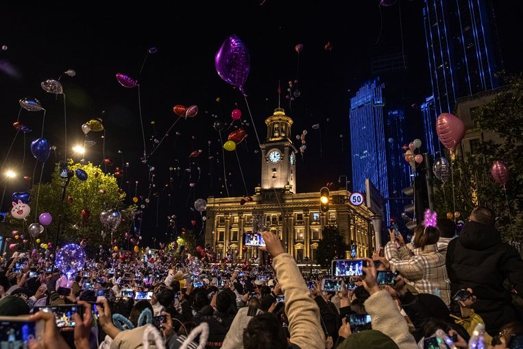 Veel mensen kwamen samen in Wuhan, de stad waar het coronavirus in 2019 voor het eerst opdook.  Beeld EPA