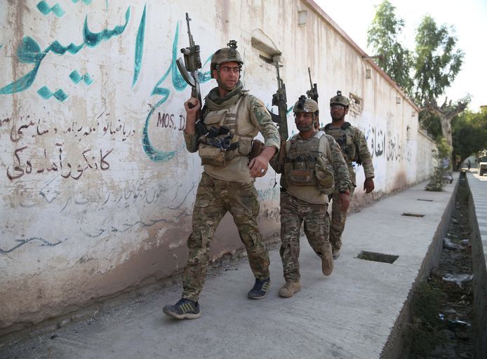 Afghaanse veiligheidstroepen in Jalalabad. Archieffoto.