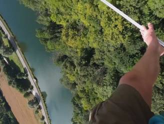 Op touwen tussen de rotsen 100 meter boven de Maas: dit is het Belgium Highline Festival