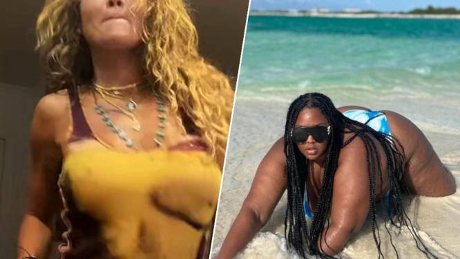 CELEB 24/7. Rita Ora danst op muziek van Beyoncé en Lizzo twerkt tussen de golven