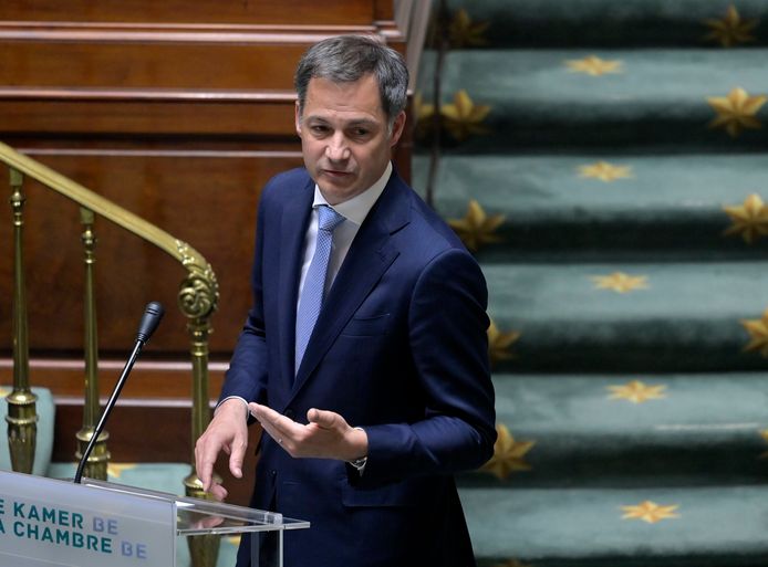 Le Premier ministre Alexander De Croo à la Chambre ce jeudi.