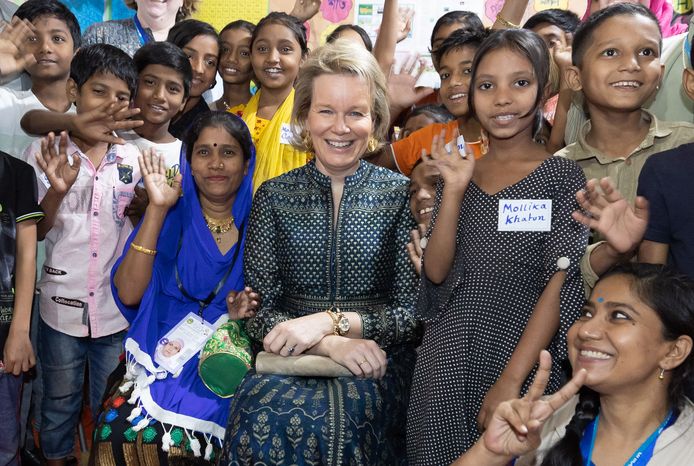 Koningin Mathilde in Bangladesh.