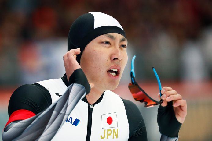 De winnaar op de 500 meter: Tatsuya Shinhama.