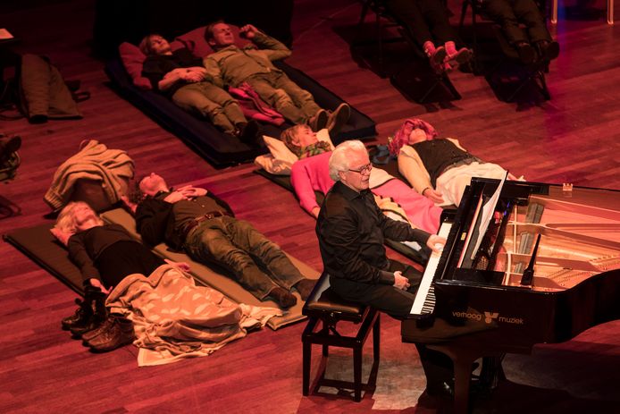 Het Simeonkwartet tijdens de uitvoering van Canto Ostinato.