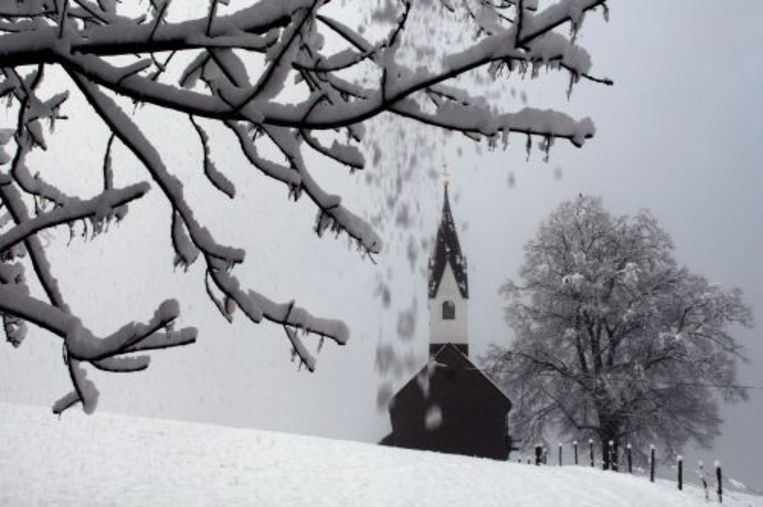 Sneeuwlandschap in het Duitse Bolsterlang. ANP Beeld 