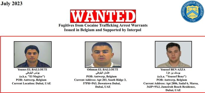 Het Amerikaanse opsporingsbericht naar de organisatie van Othman El Balouti.