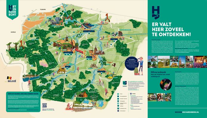 Verspreid door heel Hilvarenbeek, staan informatiepanelen.