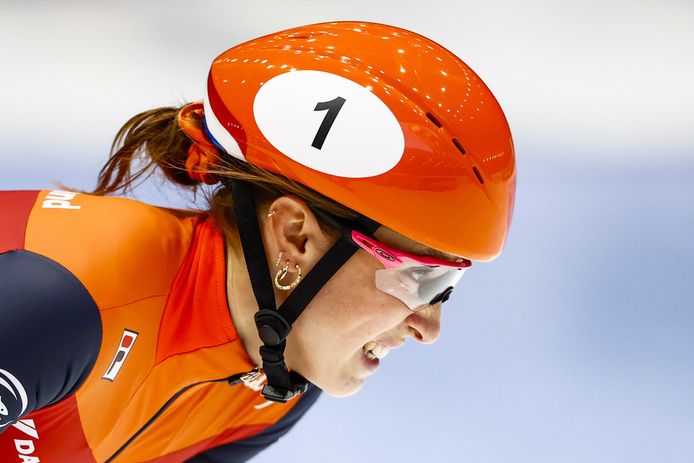 Suzanne Schulting werd derde in de finale van de 1500 meter.