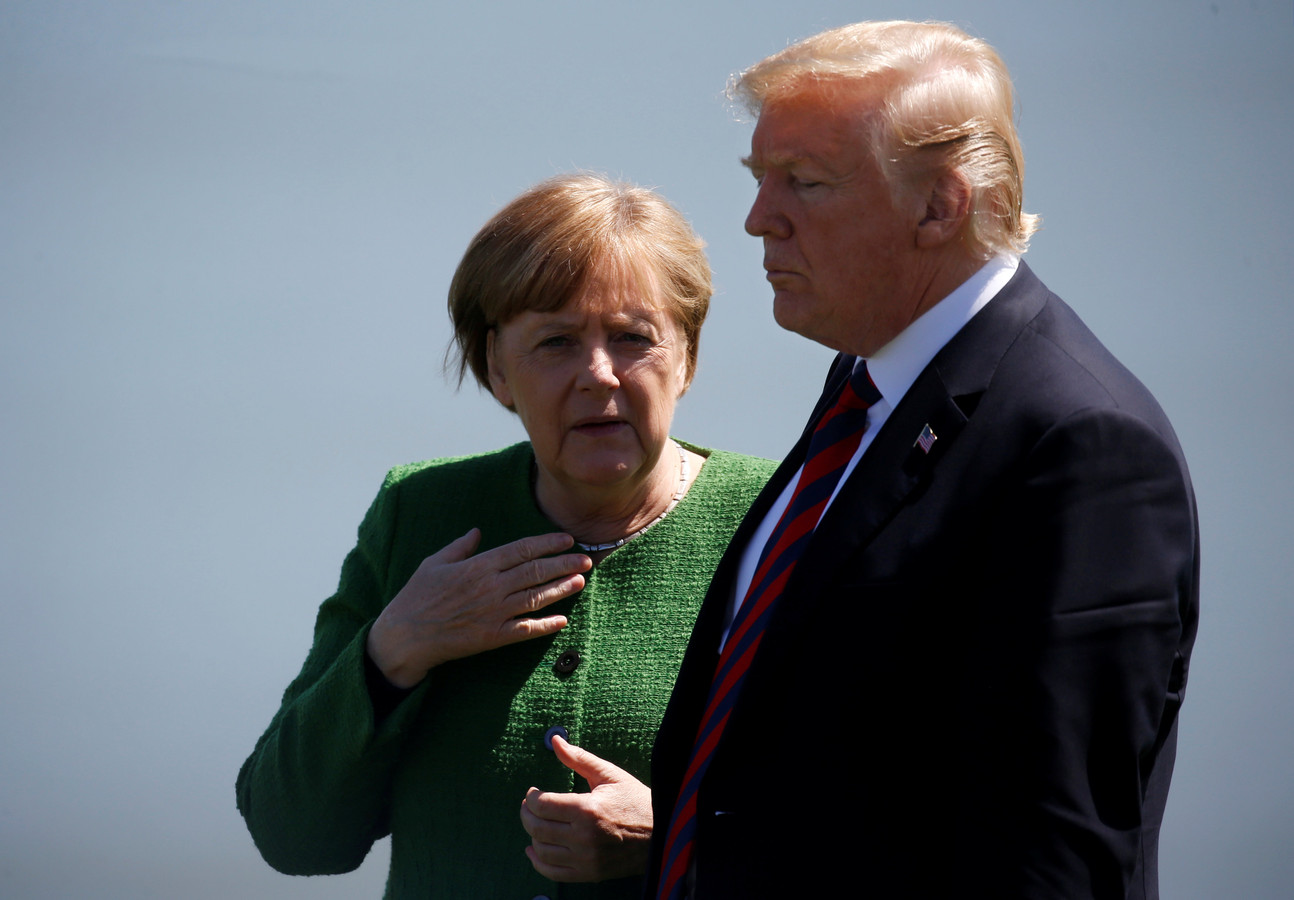 Angela Merkel en Donald Trump