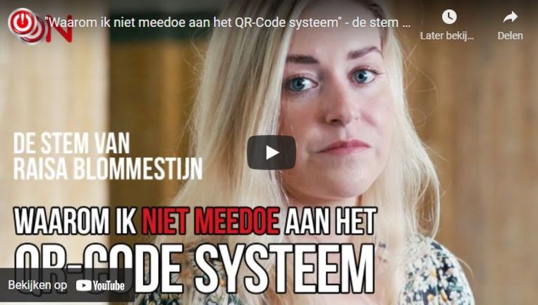 Een video van Ongehoord Nederland over bezwaren tegen de coronapas.  Beeld 