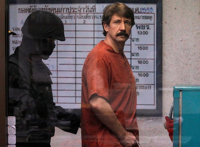 De Russische wapenhandelaar Viktor Boet tijdens zijn gevangenschap in Thailand.