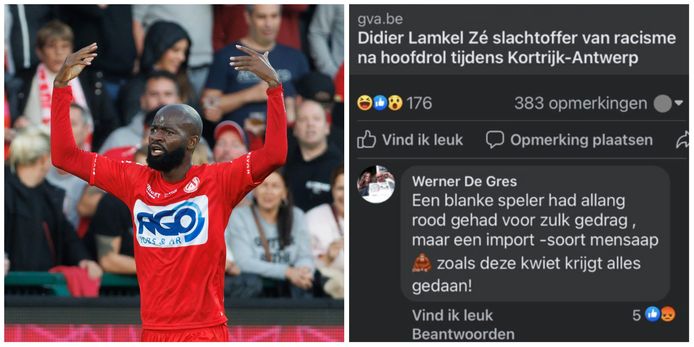 De post waarin Werner De Gres Lamkel Zé een "mensaap" noemt.