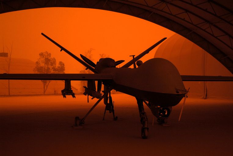 De inzet door de VS van bewapende drones in Afghanistan en Irak, zoals de MQ Reaper, heeft wereldwijd tot een dronerevolutie geleid. Ook commercieel worden drones steeds meer toegepast. Beeld US Air Force