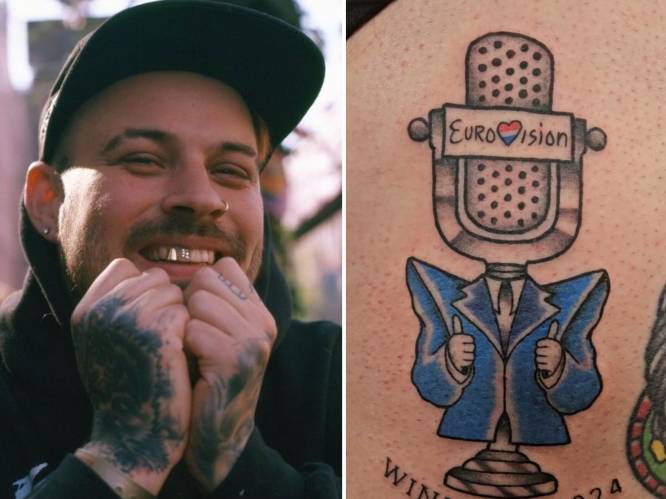 Influencer Yung Petsi zet tattoo van Joost Klein als winnaar songfestival: 'Ben echt zeker van m'n zaak’