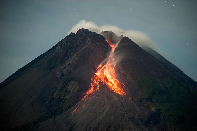 De Indonesische vulkaan Merapi.