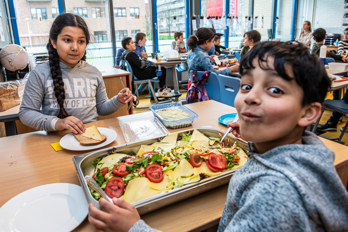 Een gezonde lunch wordt door KoppertCress ook op scholen verzorgd