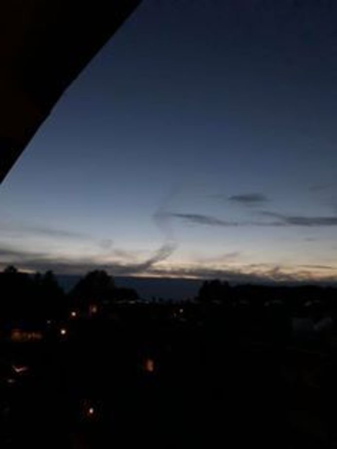 De bijzondere 'wolk' gezien vanaf Empel.