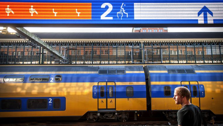Bord dat aangeeft waar de stiltecoupé zich bevindt. Beeld ANP