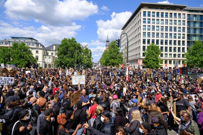 Manifestation Black Lives Matter, le 7 juin 2020 à Bruxelles.