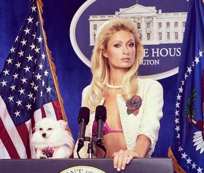Paris Hilton doet een gooi naar het presidentschap.