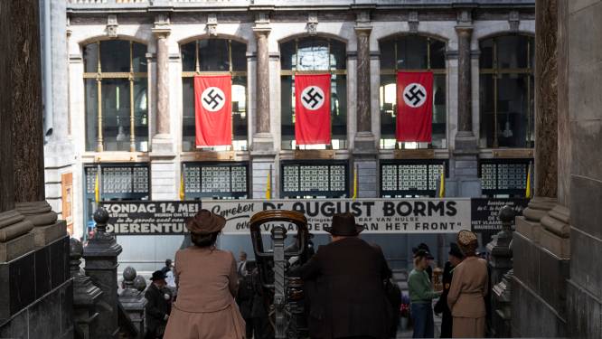 Pourquoi des drapeaux nazis flottent à la gare centrale d’Anvers