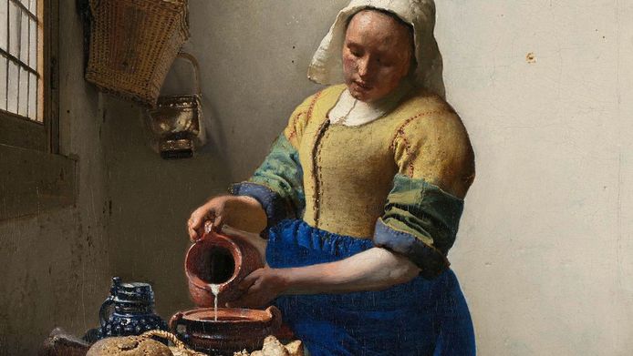 'Het melkmeisje' van Nederlandse kunstschilder Johannes Vermeer