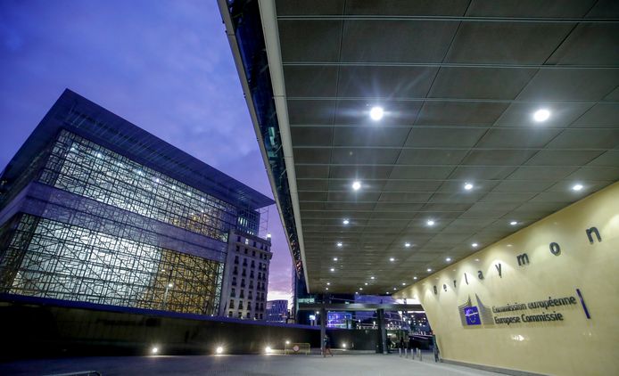 Het Berlaymont-gebouw, het hoofdkwartier van de Europese Commissie