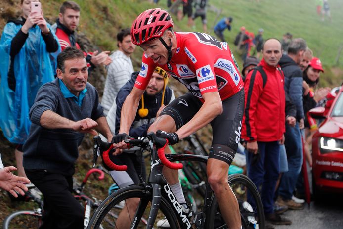 Chris Froome tijdens de vorige editie van de Vuelta.
