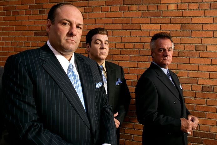James Gandolfini (links), Steven Van Zandt (midden) en Tony Sirico (rechts) vertolkten centrale rollen in de serie 'The Sopranos' die liep van 1999 tot 2007.