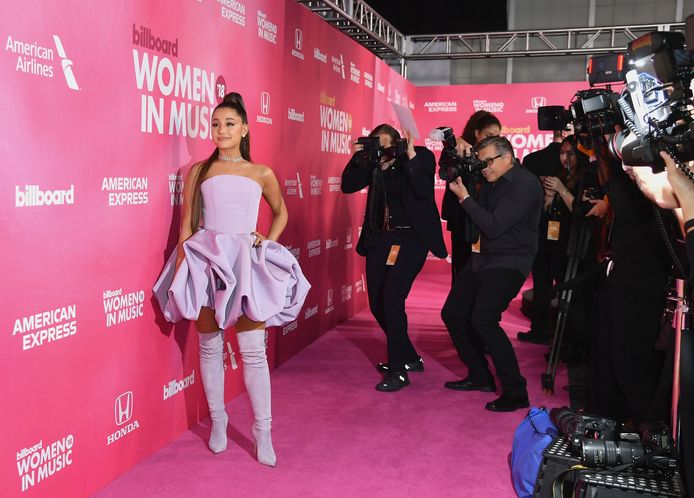Ariana Grande op het jaarlijkse Bilboards Women in Entertainment-gala in New York op 6 december 2018.