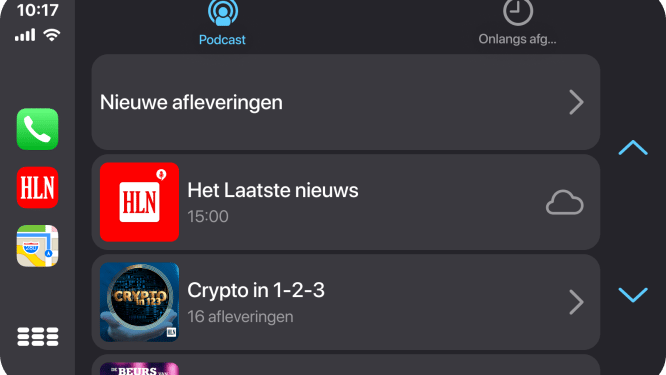 Beluister onze podcasts en nieuwsupdates nu ook in de auto via CarPlay