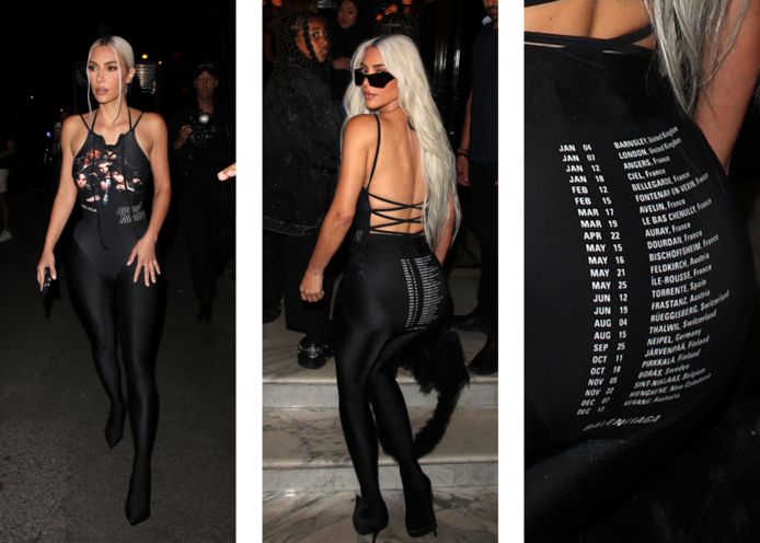 Kim Kardashian con Sint-Niklaas sul sedere (ultima terza riga).