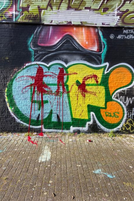 Muurschildering Def Rhymz in Rotterdam na maand alweer overgespoten: ‘Dit is gewoon grafschennis’