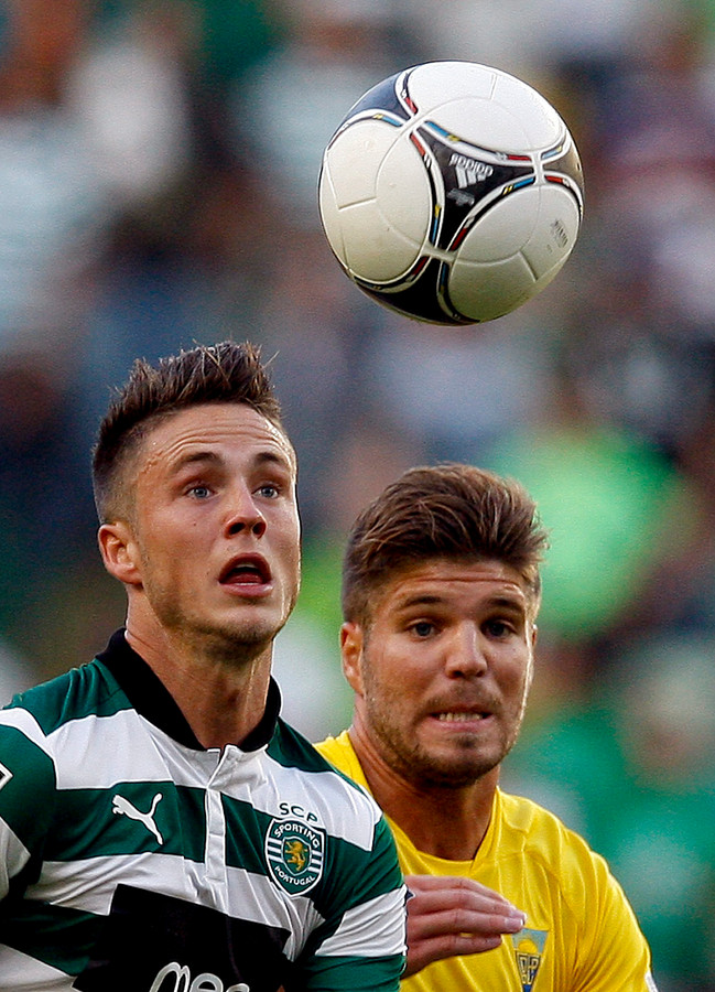 Schaars en Van Wolfswinkel in basis Sporting | Foto | AD.nl