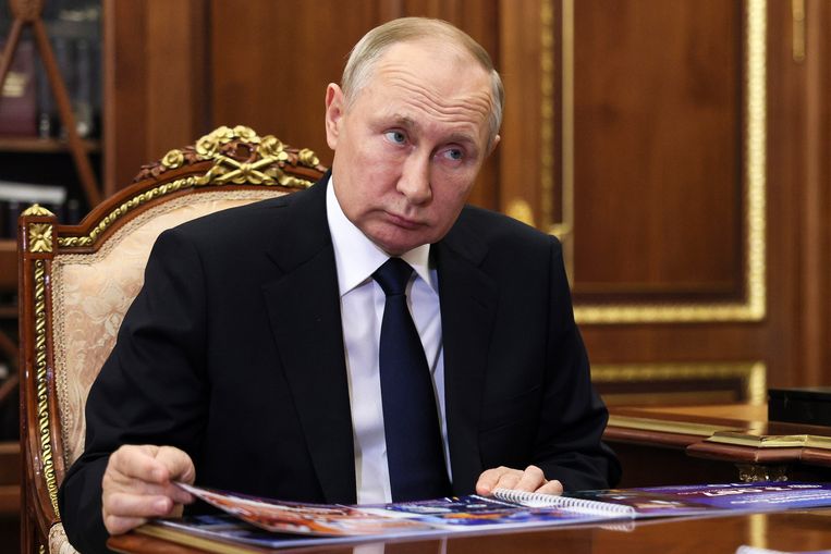 Russisch president Vladimir Poetin. ‘Hij rekent erop dat het Westen zijn geduld verliest’, zegt professor internationale politiek David Criekemans (UAntwerpen). Beeld AP
