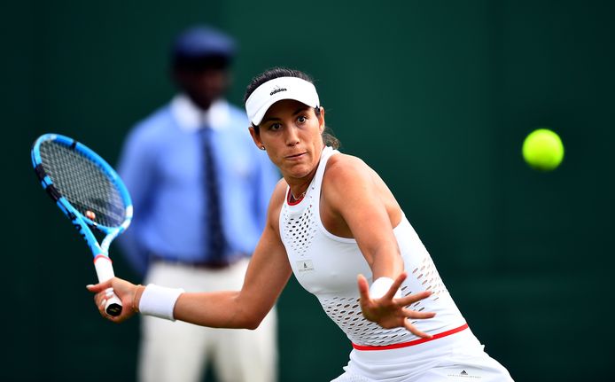 Garbine Muguruza in action on day two of the Wimbledon Championships at the All England Lawn Tennis and Croquet Club, Wimbledon. ! only BELGIUM !