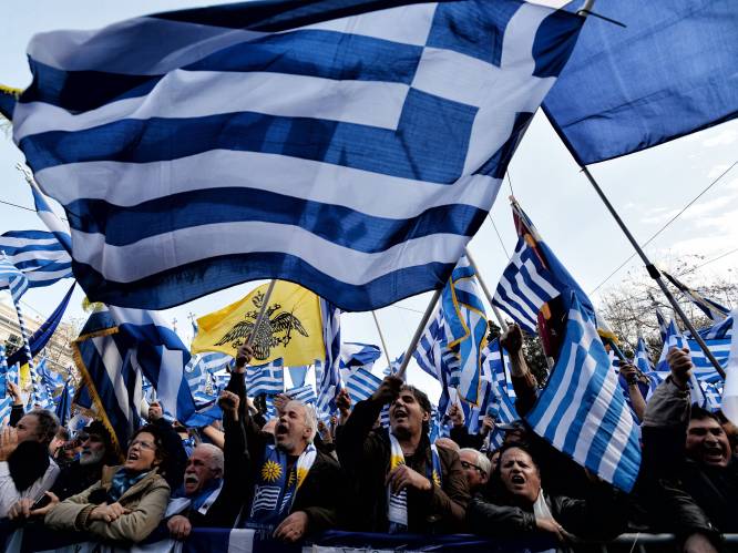 Grieken betogen in Athene tegen gebruik van naam Macedonië