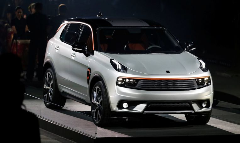Moederbedrijf Geely liet de compacte suv van Lynk & Co in 2016 ook al zien, zoals hier in Berlijn. Beeld REUTERS
