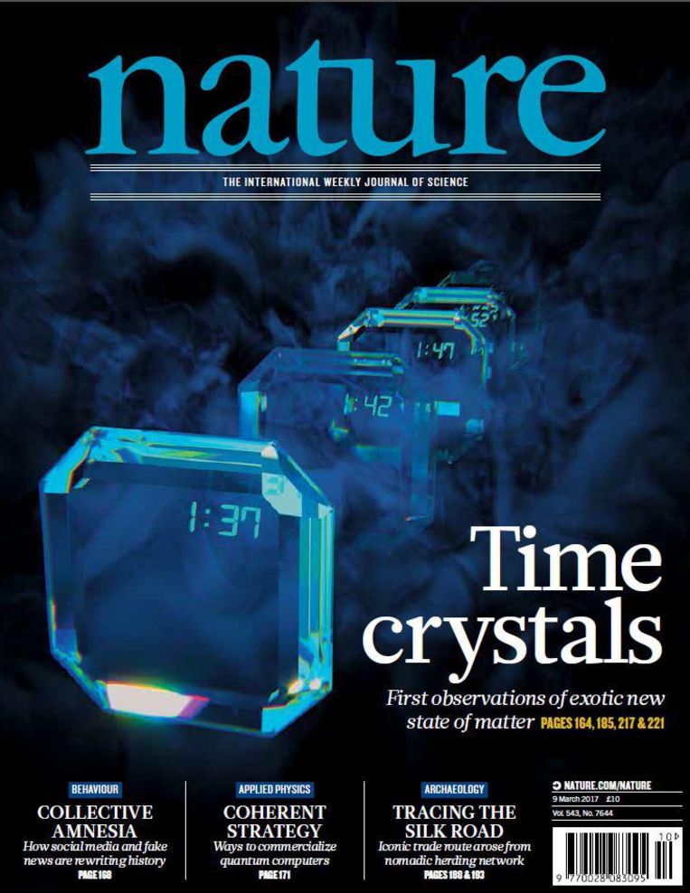 De cover van tijdschrift nature. Beeld nature