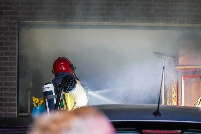 Het was een lastige garagebrand