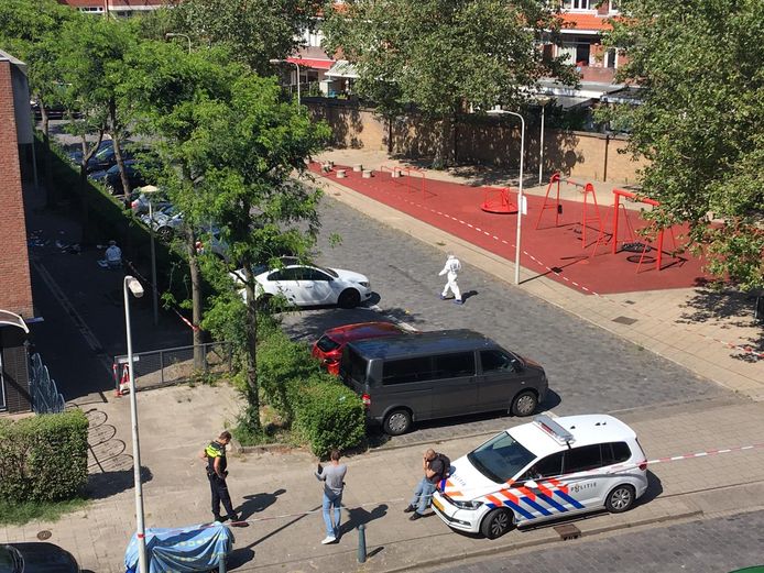 De betreffende speeltuin vlak na de steekpartij