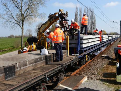 Pas dinsdag weer treinen Gorinchem - Geldermalsen, Oostenrijkers én robot helpen bij megaklus